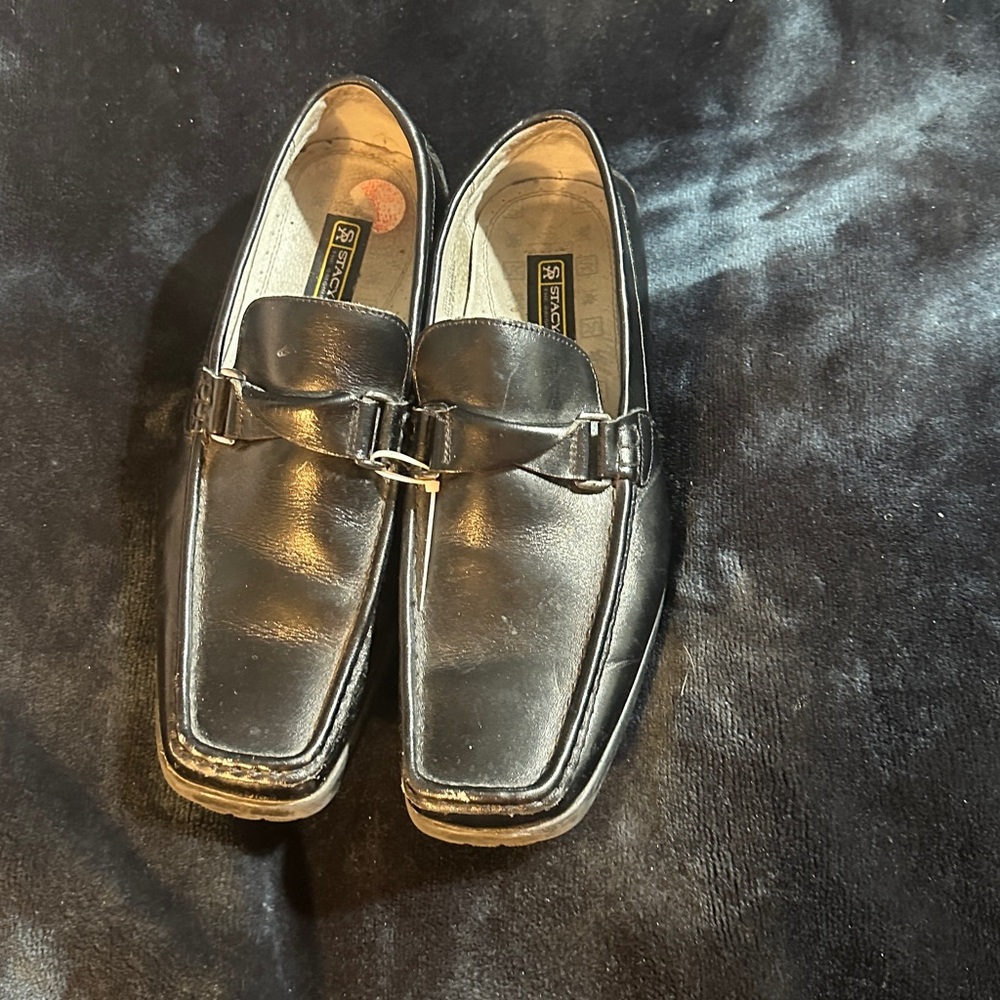 Stacey Adams Black Leather Men's Loafers